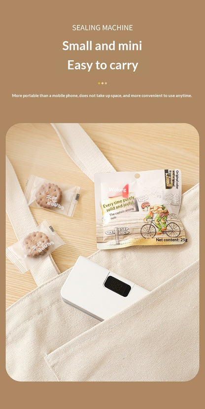 Mini Sellador De Bolsas Recargable